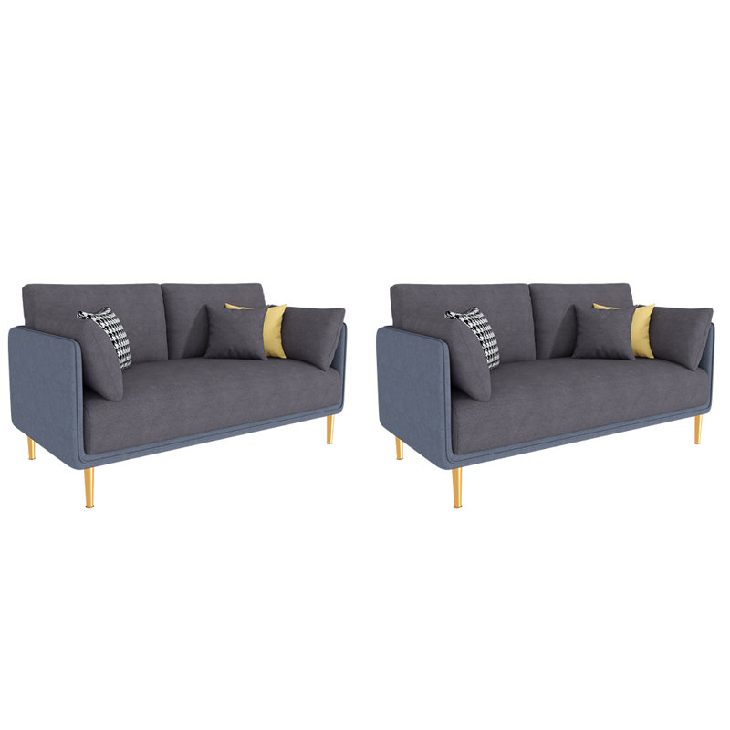 Banc rembourré Casual Cafe, Bleu / gris foncé