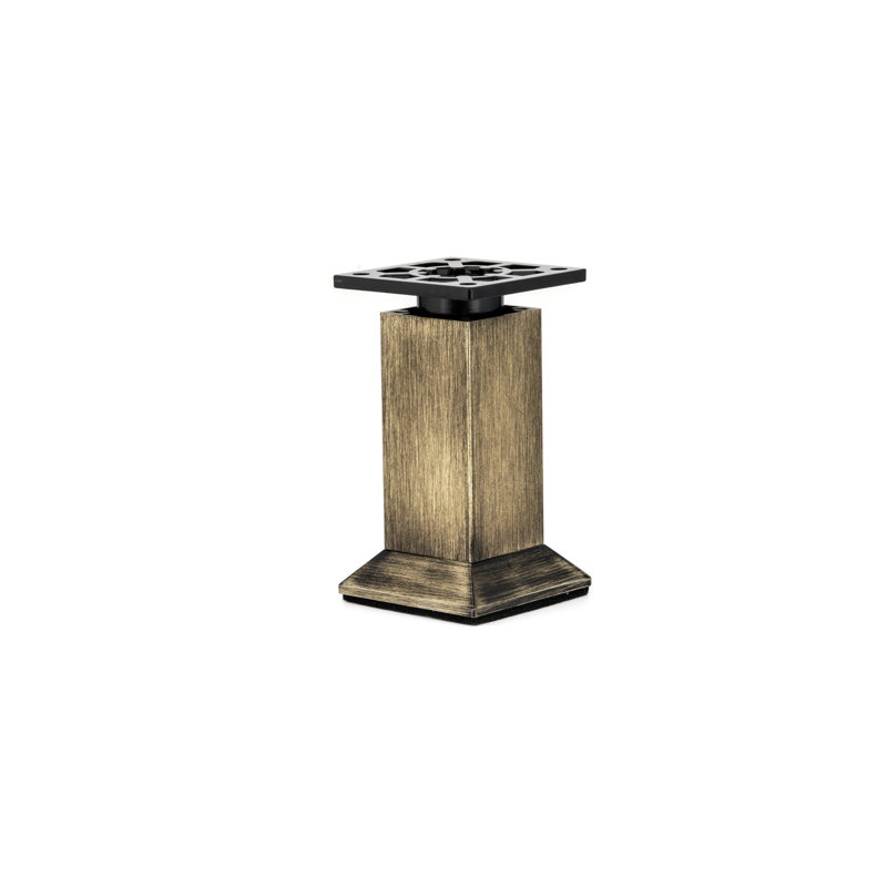 Square Legs, 3.94" H x 2.17" W x 2.17" D, Stainless Steel