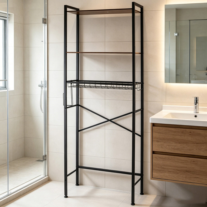 Rangement autoportant au-dessus de la toilette