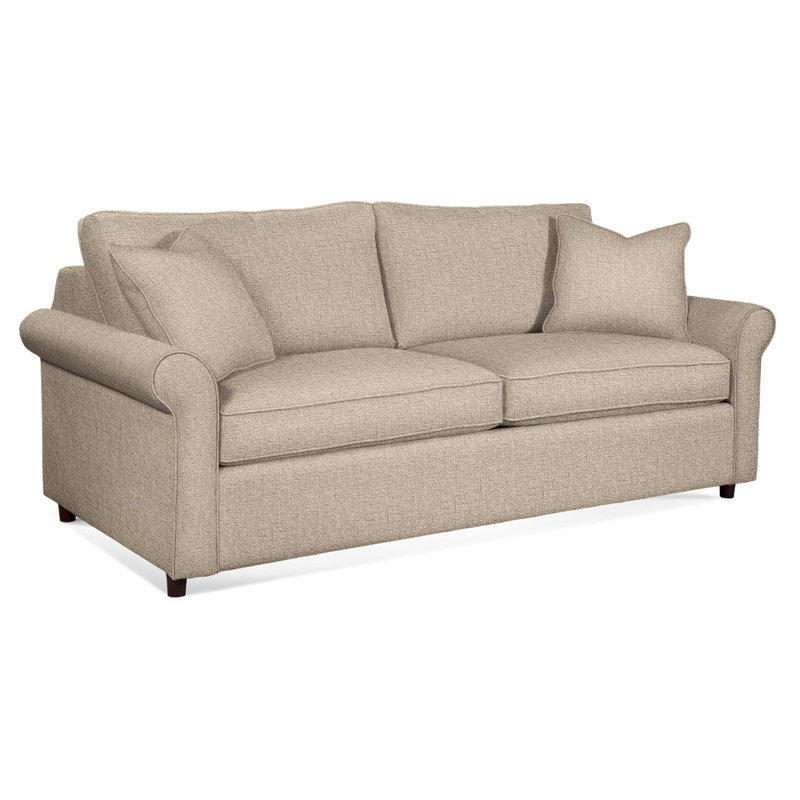 Northfield Upholstered 85'' Sofa Bed, Sunbrella Green Pinstripe; 6205-43, 5" Innerspring Mattress