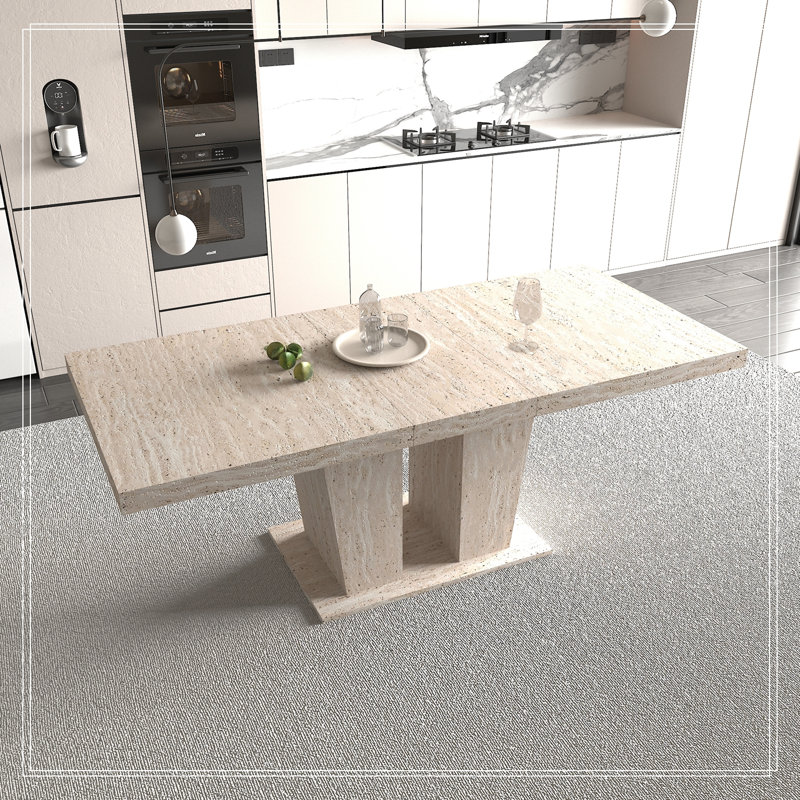 Rectangular Expandable Skopelos with sturdy base, Beige