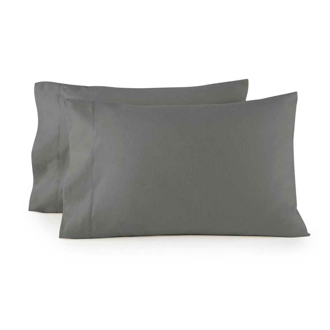 Flannel Pillow Case Organic 100% Cotton Machine Tufted - Set of 2 Whisper Organics 