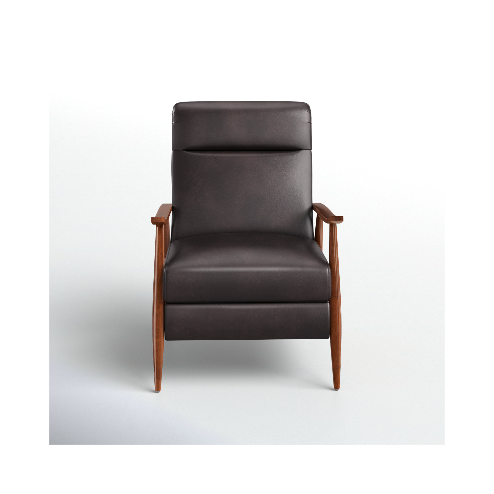 Imona 30" Wide Leather Recliner, Burnished Brown Faux Leather