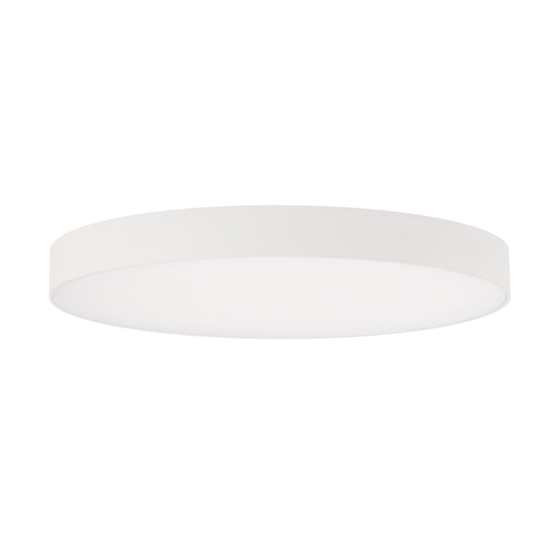 White Aluminum 8-Inch Round LED Flush Mount Light