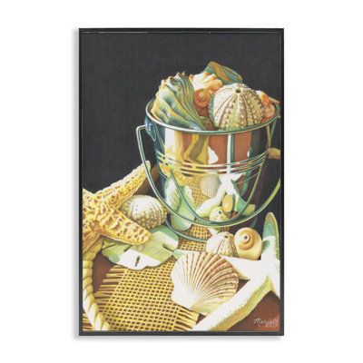 Bucket Of Seashells Art by Mardell Schuster