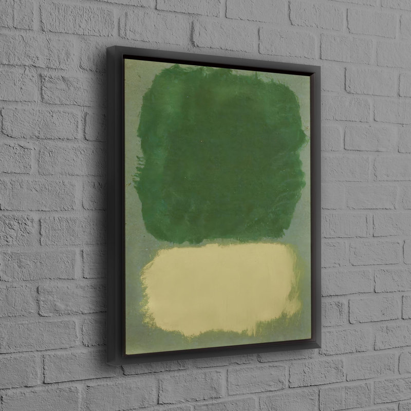 Toile abstraite verte au design moderne d'inspiration Rothko, parfaite pour la décoration murale dans la chambre de bébé