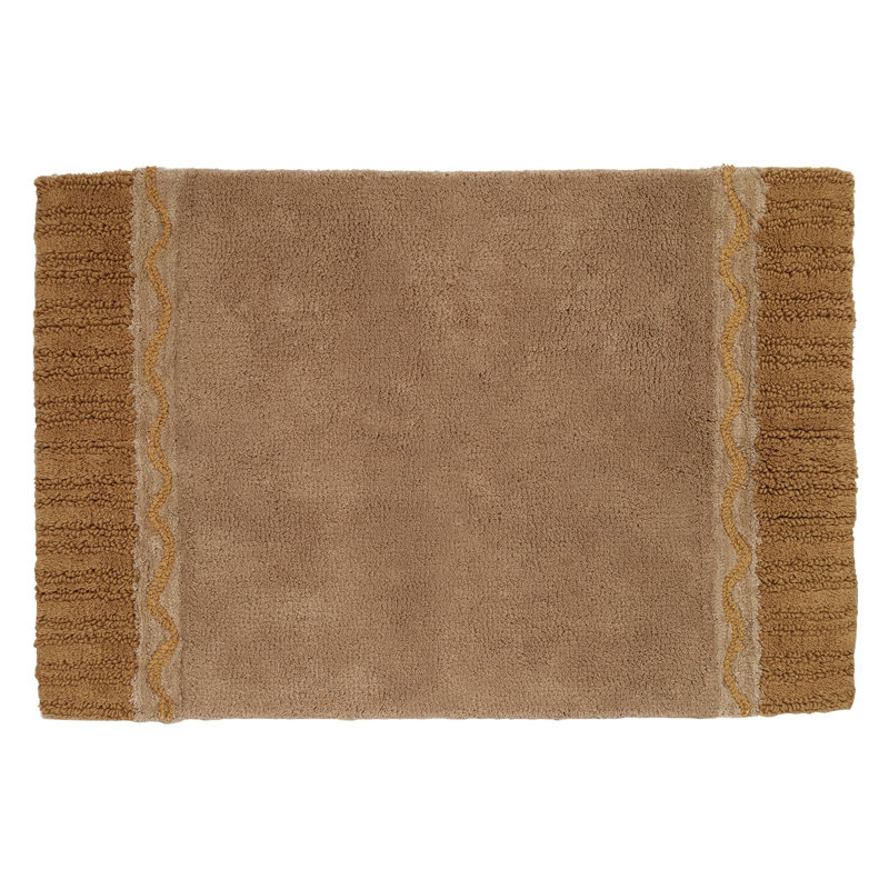 East Rolstone Cotton Non-Slip Bath Rug, Gold