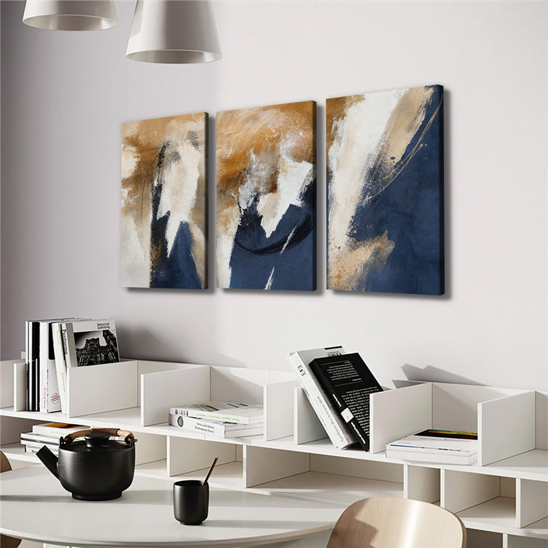 Art mural sur toile 3 pièces, H 24 po x l 48 po x P 1 po