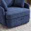Chaise pivotante rembourrée avec repose-pieds avec rangement-101644158