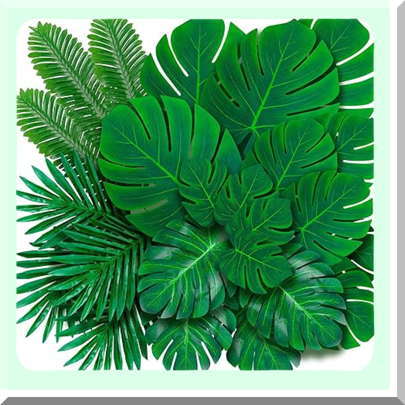 Artificial Palm Leaves for Decorations and Parties