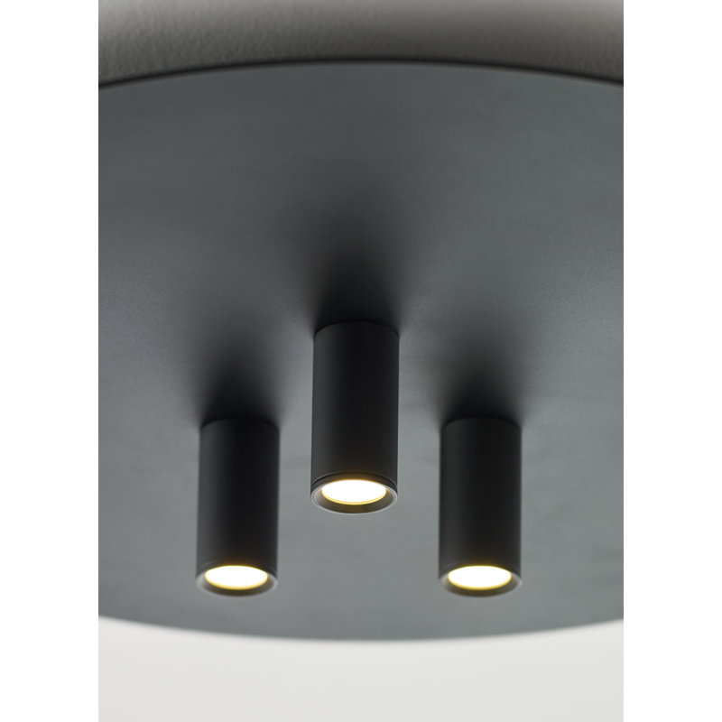 Ponte 1 - Light LED Flush Mount, Nightshade Black
