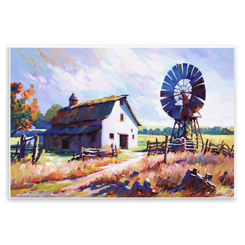 "Paysage campagne sérénité", par Leon Devenice, H 13 po x l 19 po
