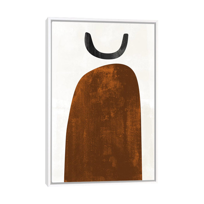 Abstraction de rouille-reproduction d’art, Toile blanche encadrée, Pas de tapis, H 60 po x l 40po x P 1,5 po