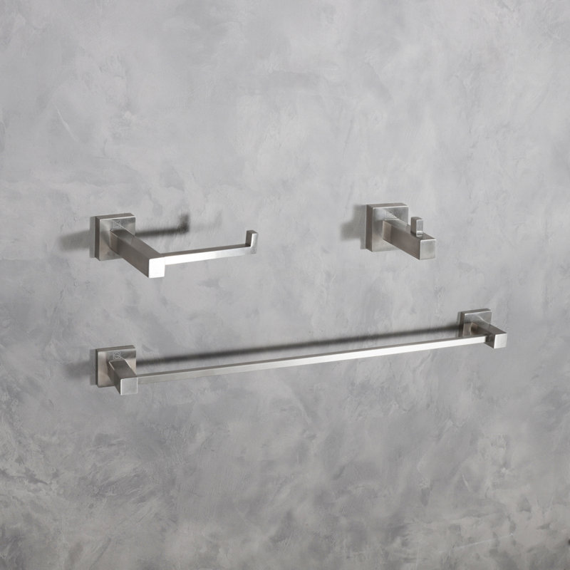 Isla 3 - Piece Bathroom Hardware Set, Brushed Nickel