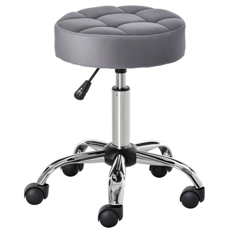 Tabouret à roulettes à hauteur réglable avec roulettes pour bureau et coiffeuse