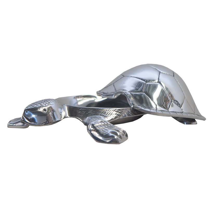 Pewter Serving Turtle with Shell Lid
