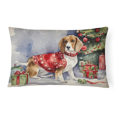 Beagle Christmas Fabric Decorative Pillow