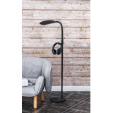 62'' Black LED Task Floor Lamp