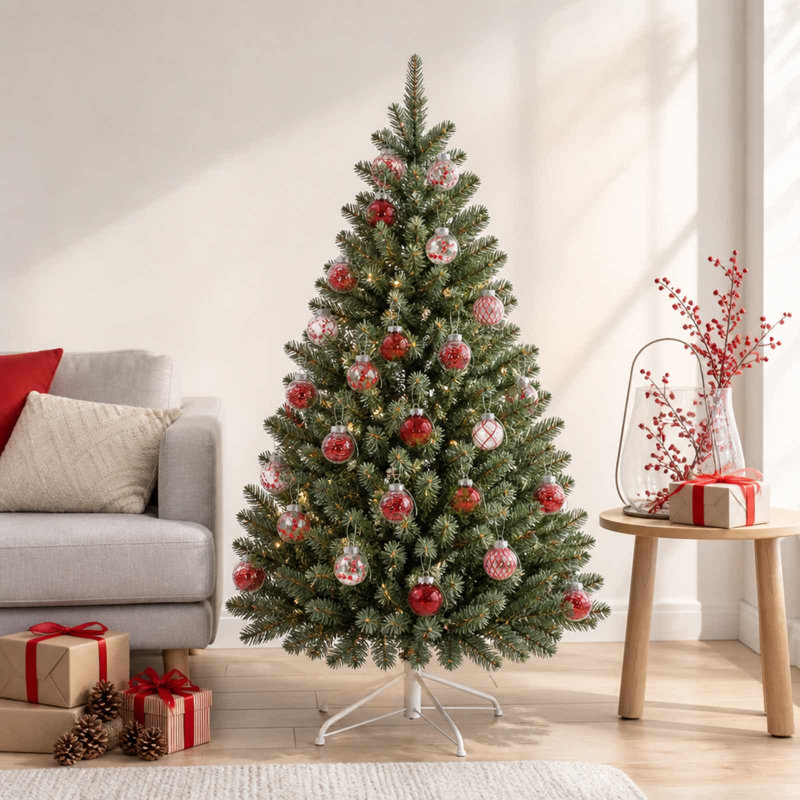 Christmas Ball Set Plastic Christmas Ball Ornaments, Red