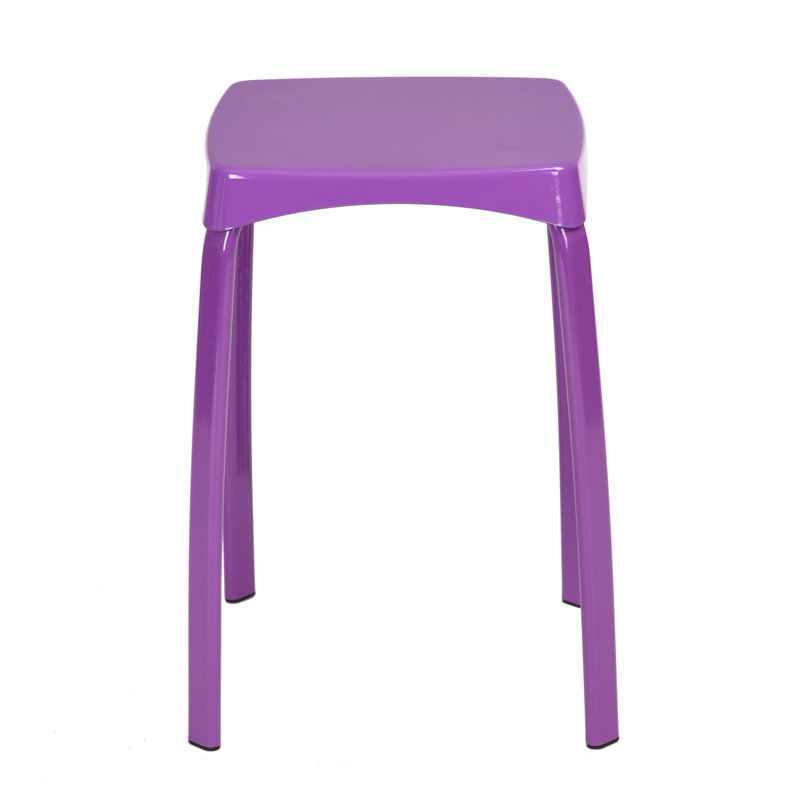 Acequia Steel Accent Stool, Purple