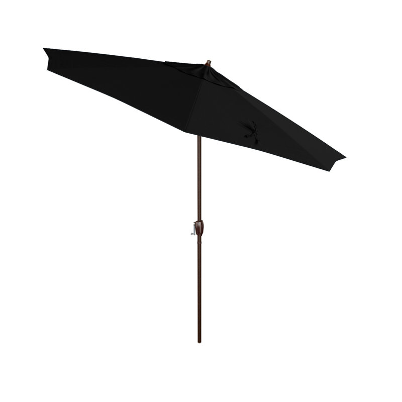 Parasol de marché 9 'Khoury, Toile Sunbrella® noir