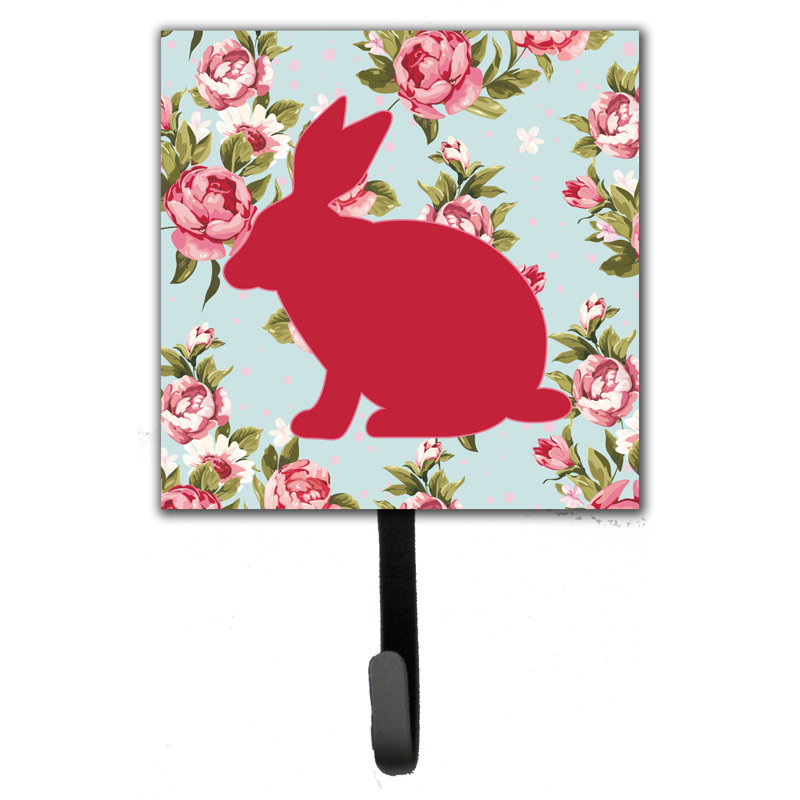 Porte-laisse et crochet mural pour roses de lapin shabby