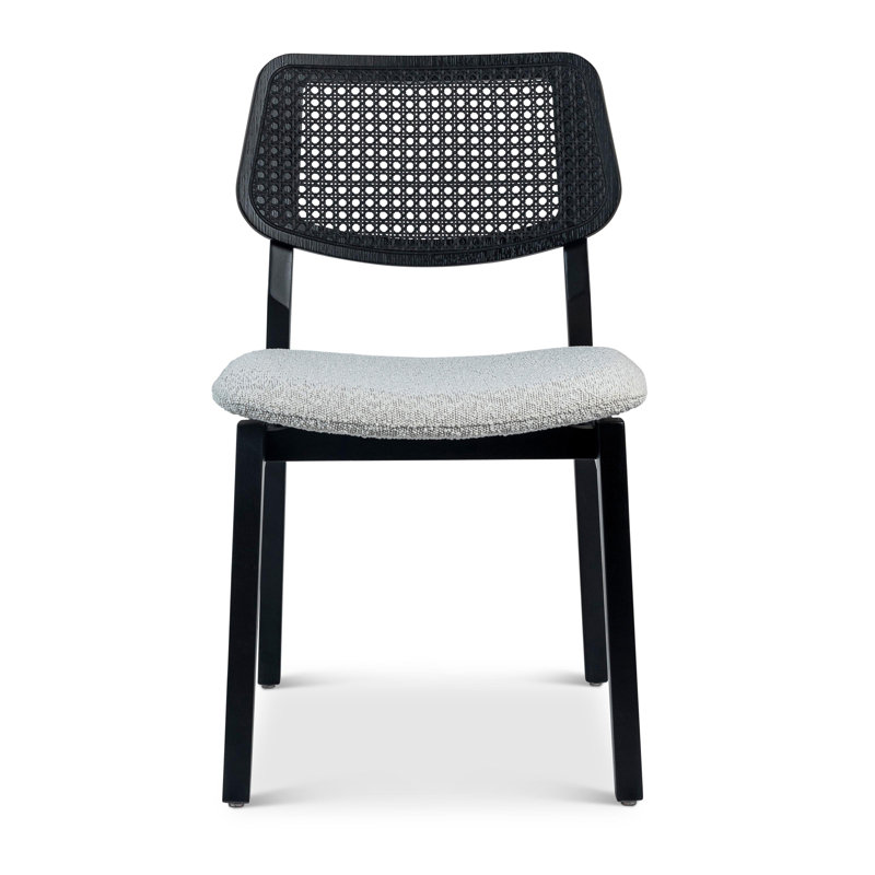 Chaise Adalay Cane, Glacis artisanal / cadre Ebano