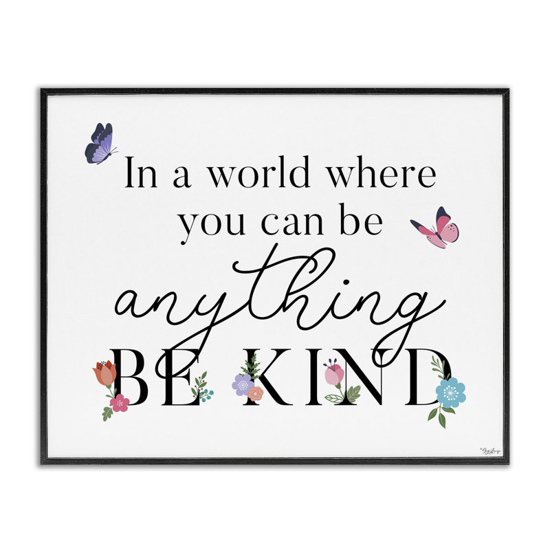 Be Beose & Kind, estampe numérique, conception de Gigi Louise, H 24 po x l 30 po, Giclée encadrée noir minuit