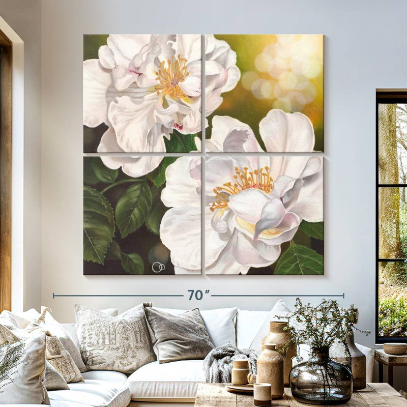 Harnek floral pureté, H 57 po x l 57 po