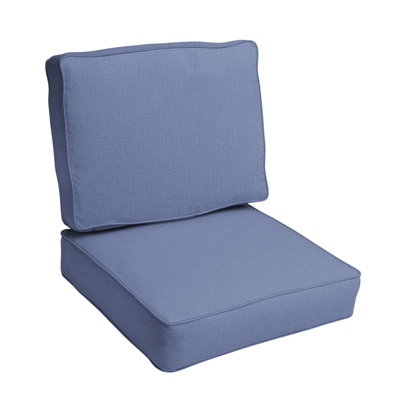 Outdoor Solid Corded Deep Seating Cushion Set, Richloom - Rave Pool, 29 in W x 27 in D x 5 in H