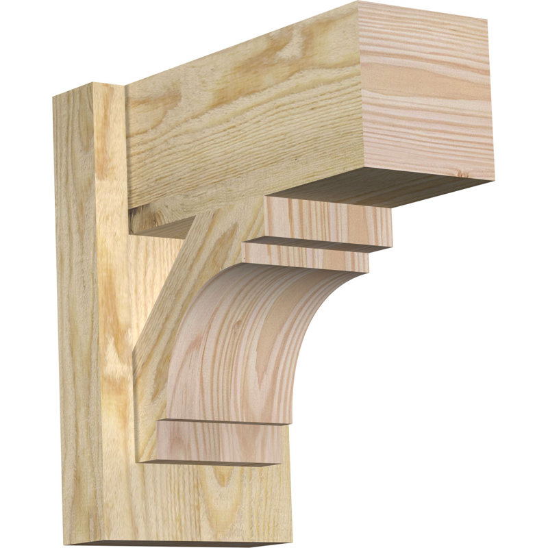 Persienne en bois Merced Block Rustic Timber, P 46 po x H 46 po, Sapin Douglas de 8 po (sciage brut)