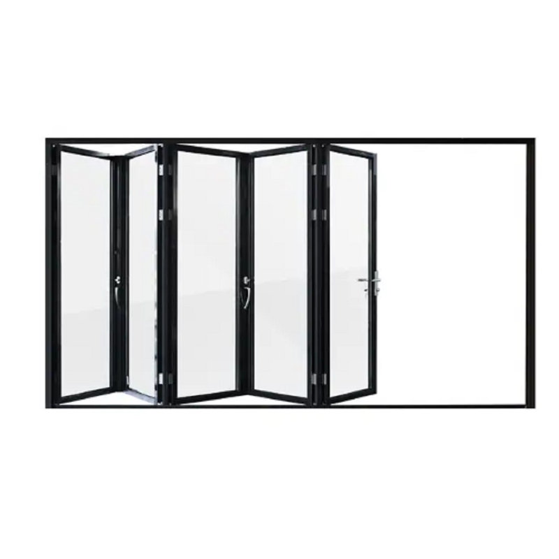 Portes de patio pliantes en aluminium, Côté droit