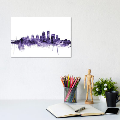 Louisville, Kentucky Skyline by Michael Tompsett - Wrapped Canvas Print