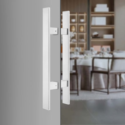 Double Sided Push Pull Door Handle,H-Shaped Door Pull Handle(1.57(W))