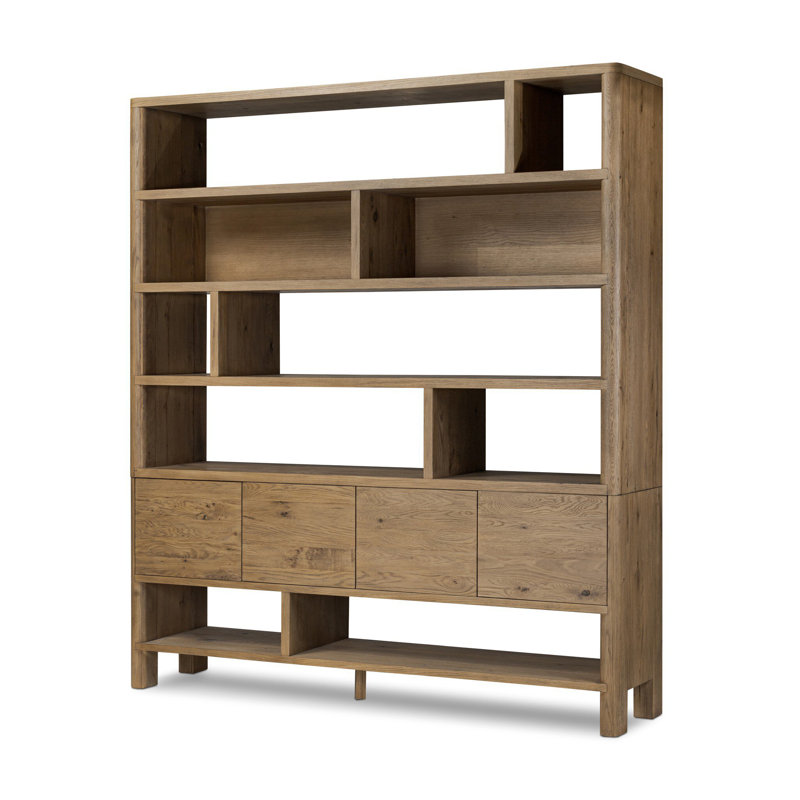 Hecate Bookcase Storage Bookcase, Worn Oak