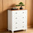 Storage Chest, 4-Drawer Dresser Organizer, Modern Dresser With 4 Drawers Painting Crafts Cabinet Height 4 Chest Of Drawers Solid Wood Closet Organizers And Storage Cabinet For Bedroom Living Room Hallway White