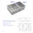 33" L x 19" W 60/40 Double Bowl Stainless Steel Undermount Kitchen Sink with Accessories