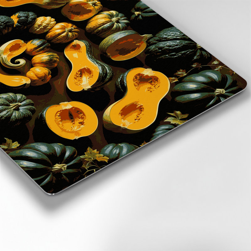 Légumes, art mural brun en métal à la courge kabocha, H 16 po x l 20 po
