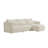 119'' Modular Curved Chenille Sofa With Chaise-1033971432-1033971430