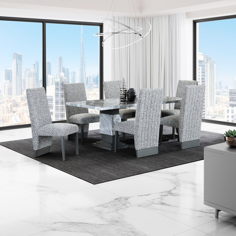 Chaise de salle à manger 2PK, Gris
