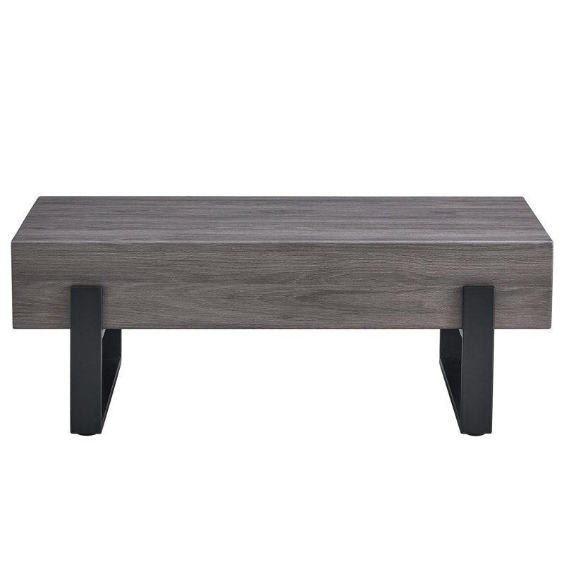 Table basse Industrial-Chic, Gris, H 17,32 po x l 47,24 po x P 24,43 po