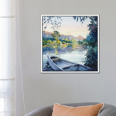 Dusk from the Dock - Malibou Lake 1 Piece Painting on Canvas