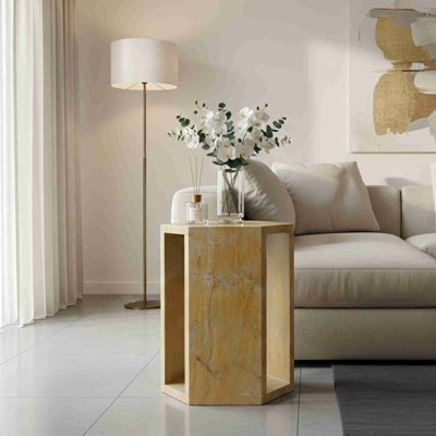 Table d'appoint en marbre naturel