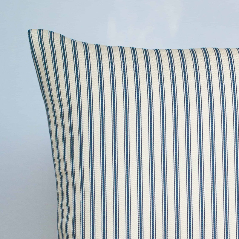 Striped Blue Cushion, 43x43cm, Cover only