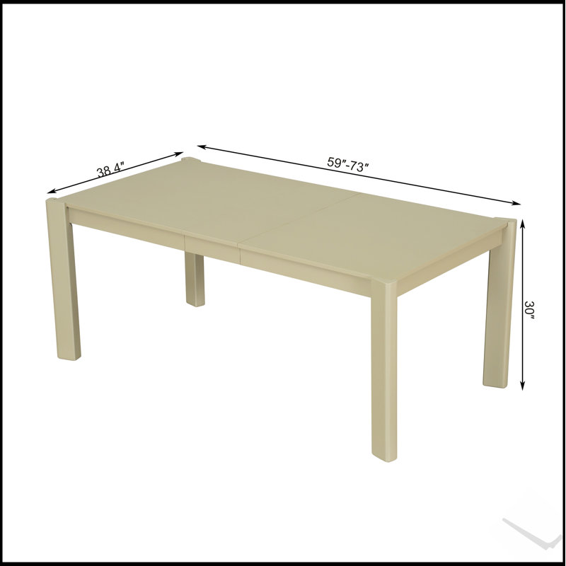 Table de salle à manger extensible Farmhouse Modern, Doré