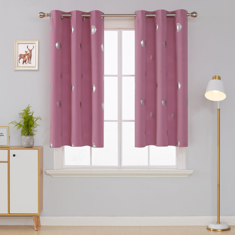 Víctor Room Darkening Curtain Pair, Pink, 42" W x 83" L