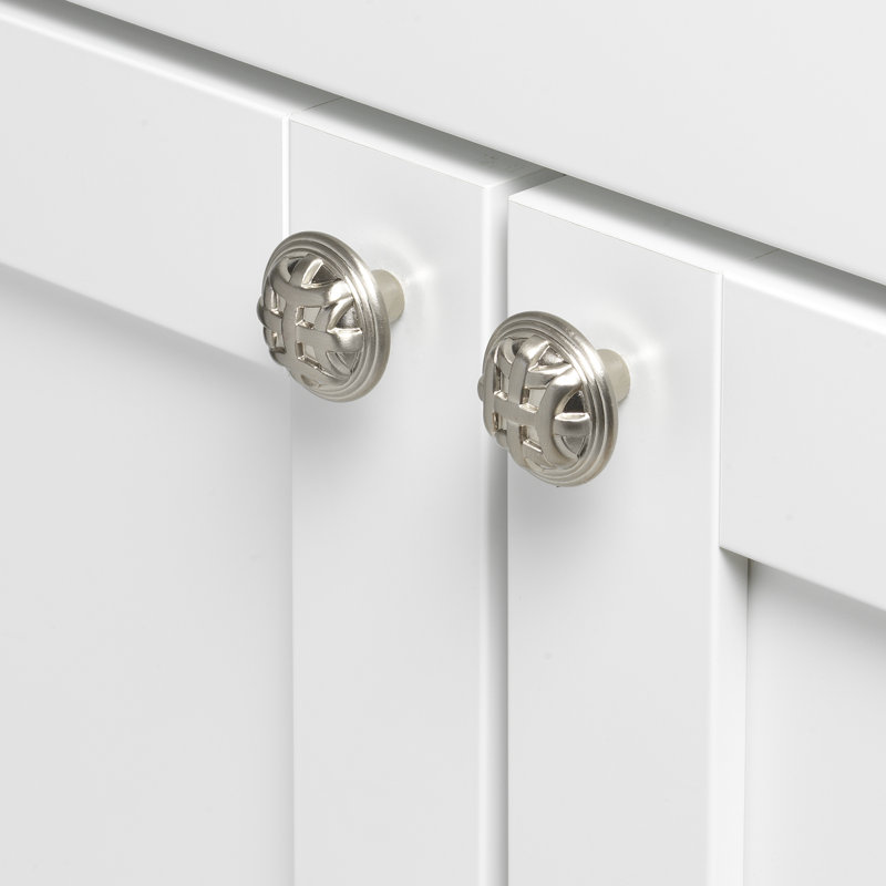 Poignée champignon 1 1/4 po de diamètre, Nickel satiné