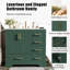 Meuble-lavabo vert 36 po avec lavabo en céramique, portes à fermeture douce et 4 tiroirs 36 po