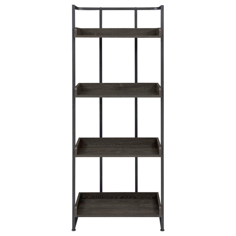 Bibliothèque étagère Ember, Chêne foncé / noir sableux