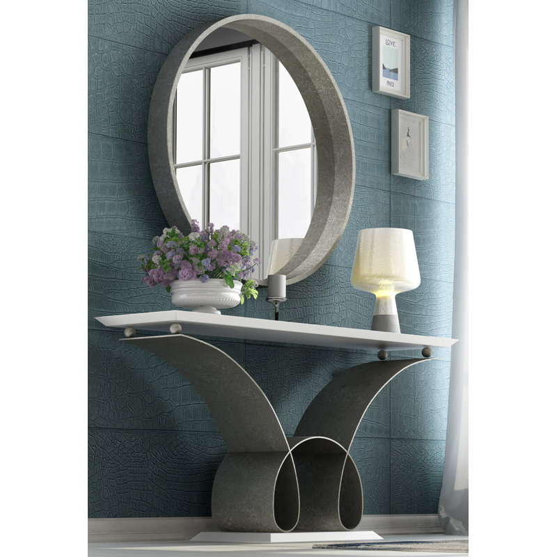 Saphire Console Table, 31.5" H x 39.37" W x 15.75" D, Matte